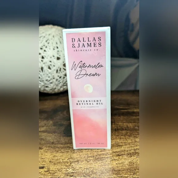 5/75$ Dallas & James Skincare Co. Watermelon Dream Overnight Retinol Oil - Picture 2 of 13